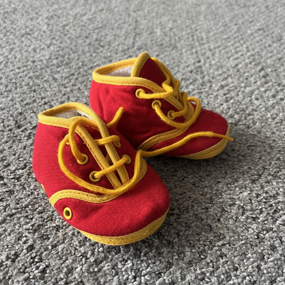 Vintage Baby Gap Y2K Color block Soft Tennis Shoes. Size‎ 2. Red. Infant Cloth.